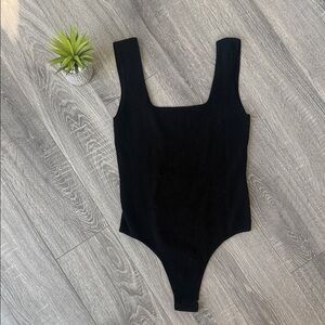 Black Sleeveless Bodysuit